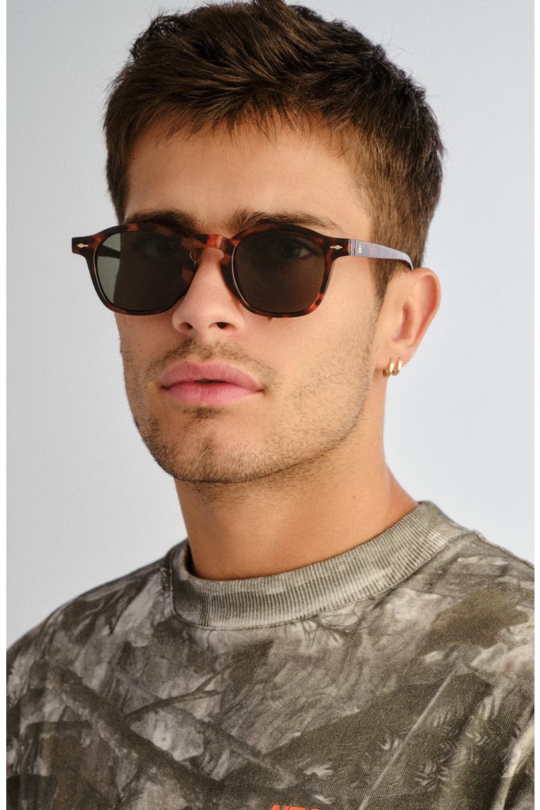 Gender Inclusive Nyxis 47mm Round Sunglasses, Alternate, color, DARK TORT