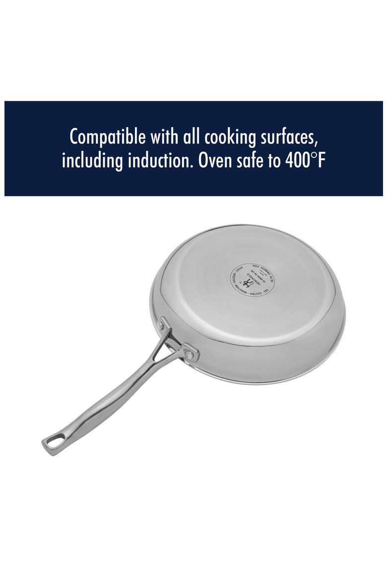 Clad H3 Two-Piece Stainless Steel Frying Pan Set, Alternate, color, SILVER