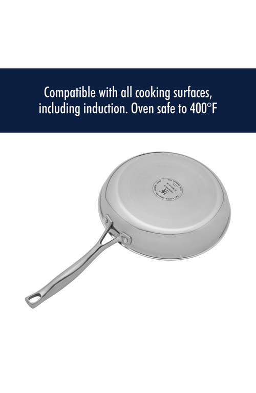 Henckels Cutlery Clad H3 Two-piece Stainless Steel Frying Pan Set In Silver