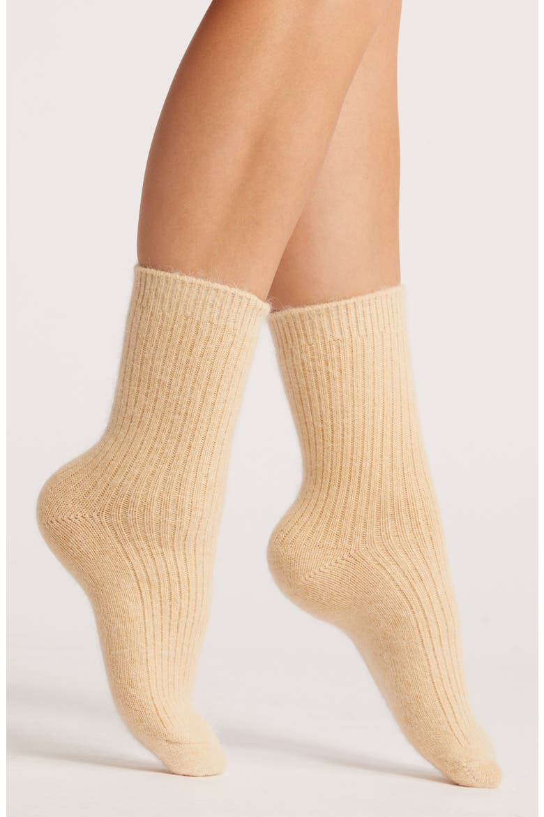 Cashmere Blend Cloud Socks, Main, color, OAT