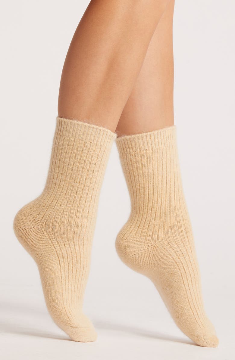 HIGH HEEL JUNGLE Cashmere Blend Cloud Socks, Main, color, Oat