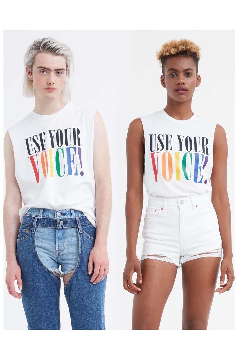 Levi's® Community Pride Sleeveless Graphic Tee, Alternate, color, PRIDE WHITE