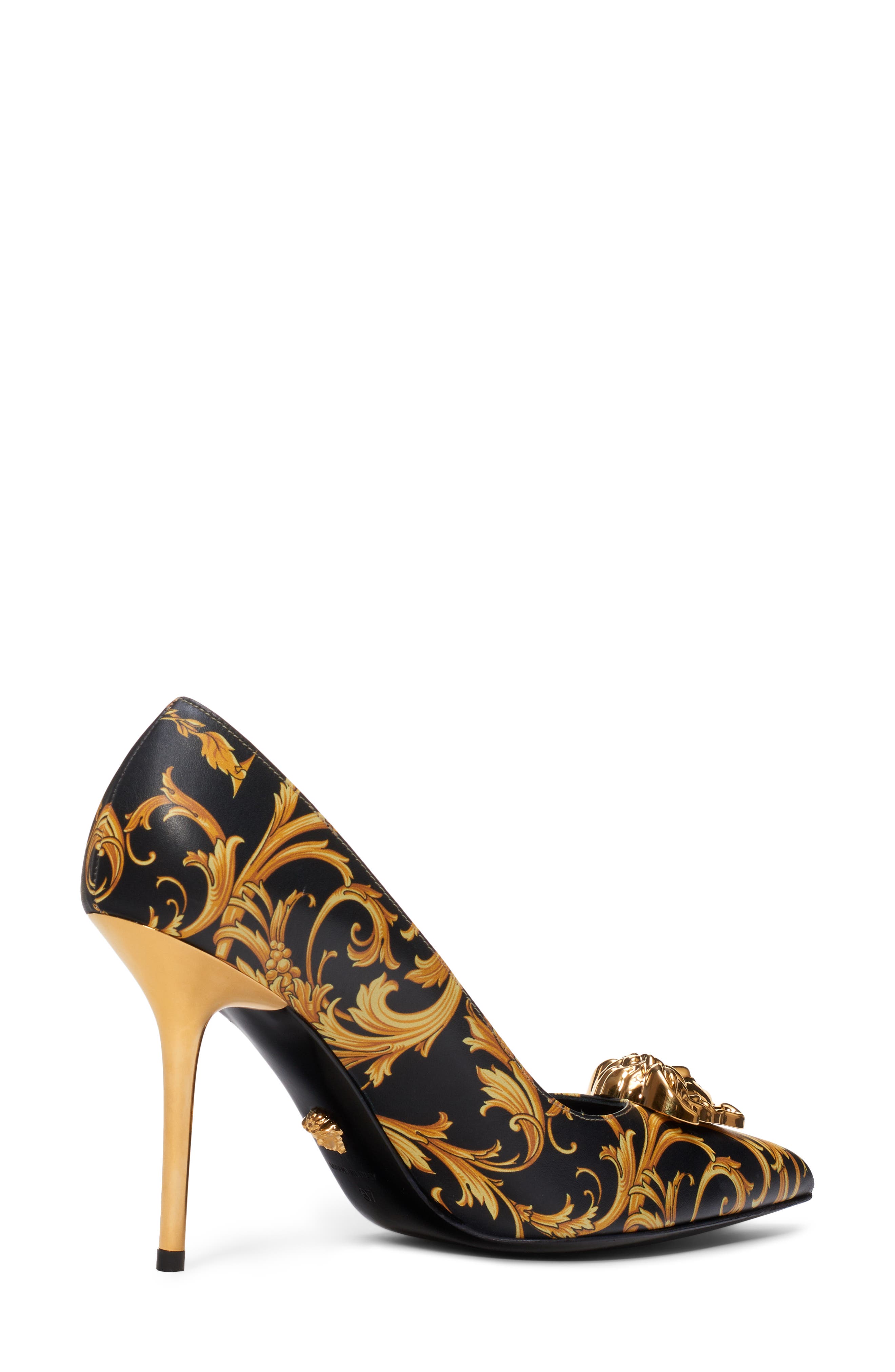 Versace Palazzo Pointed Toe Pump, Alternate, color, 