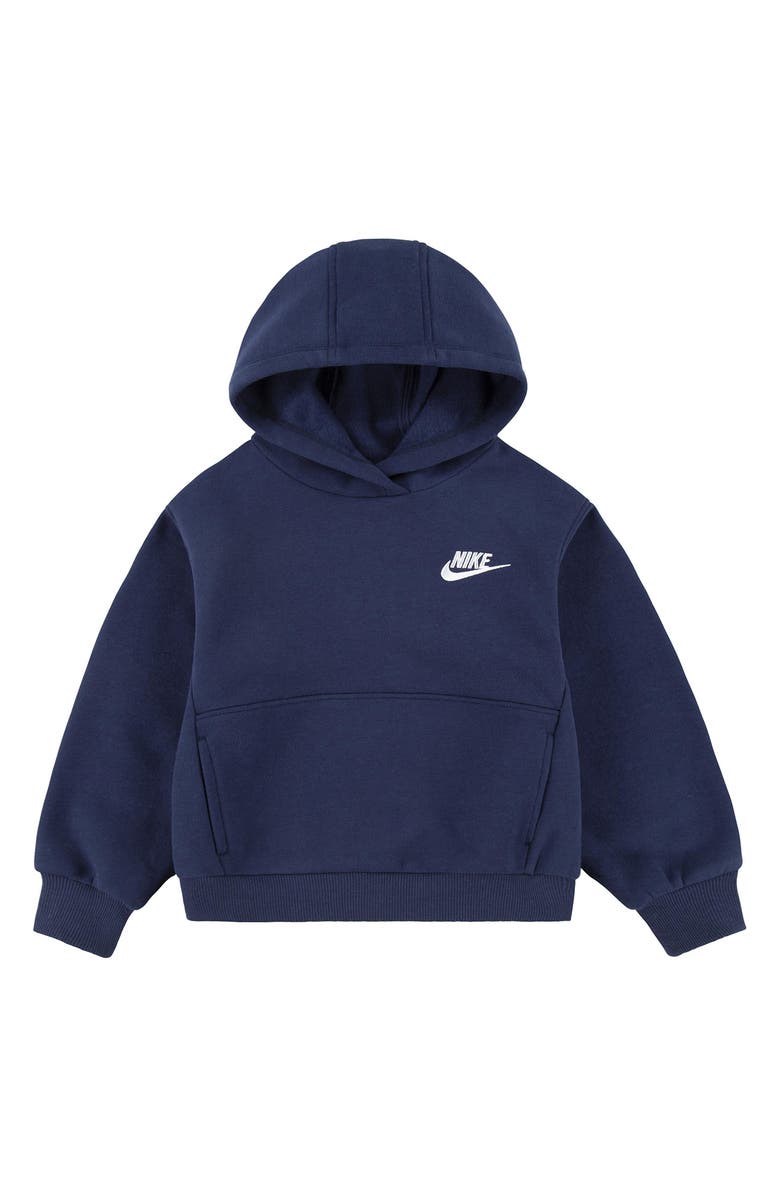 Nike Kids' Club Fleece Hoodie, Main, color, Midnight Navy