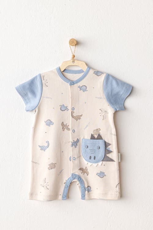 Andy Wawa Dinosaur Sleeve Romper In Beige