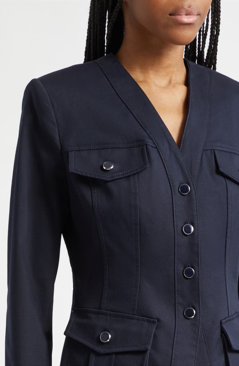 Veronica Beard Pendle Dickey Linen Jacket, Alternate, color, Navy