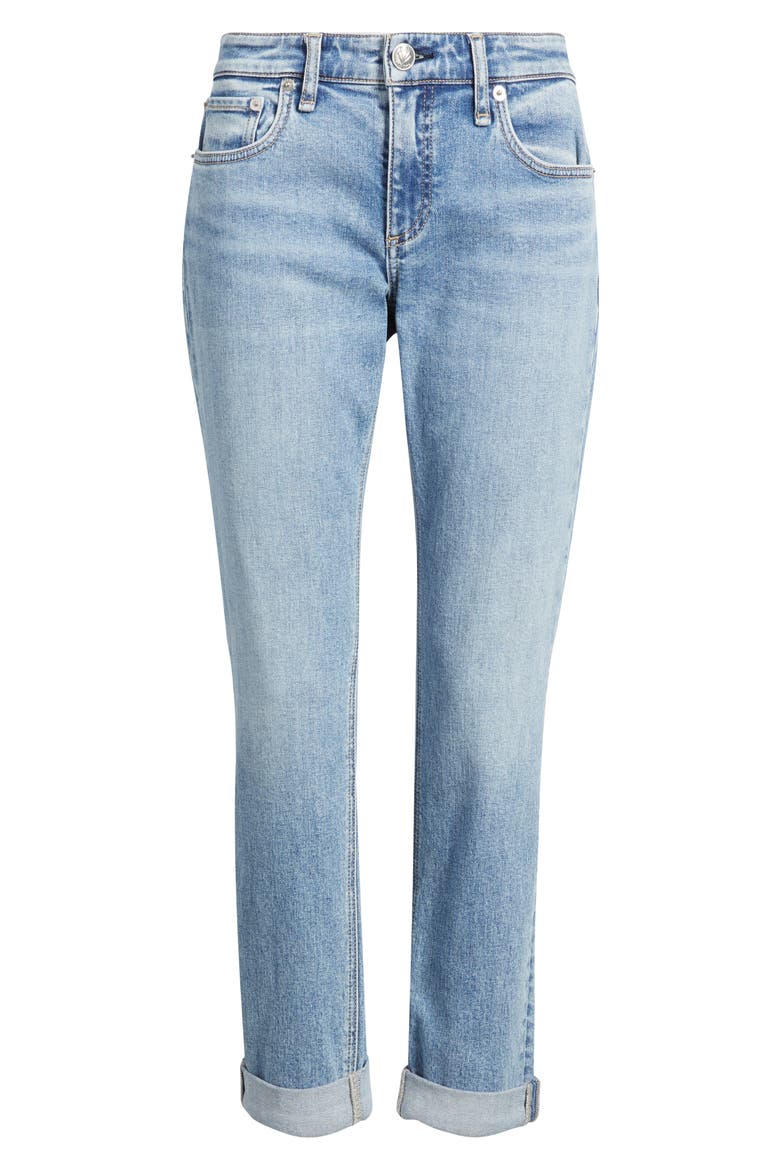 Dre Low Rise Slim Boyfriend Jeans, Alternate, color, REDWOOD