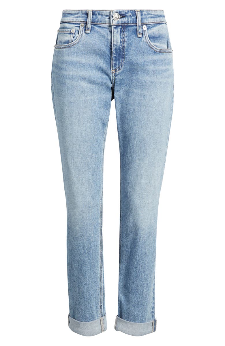 rag & bone Dre Low Rise Slim Boyfriend Jeans, Alternate, color, Redwood