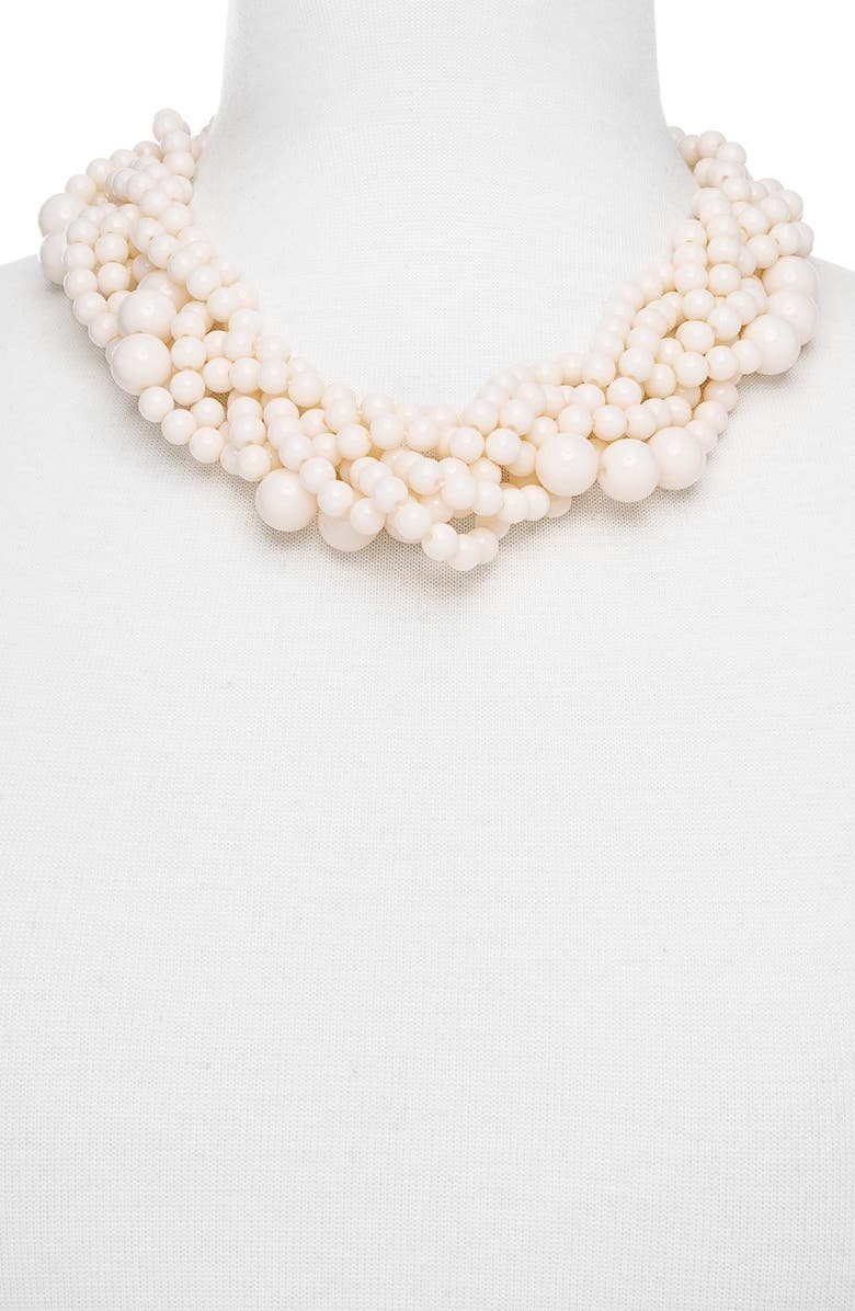 BaubleBar Bubblestream Imitation Pearl Necklace, Alternate, color,