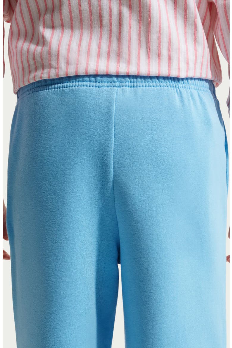 Kids' Sportswear Studio Fleece Open Hem Pants, Alternate, color, 497 FOOTBALL BLUE/WHITE