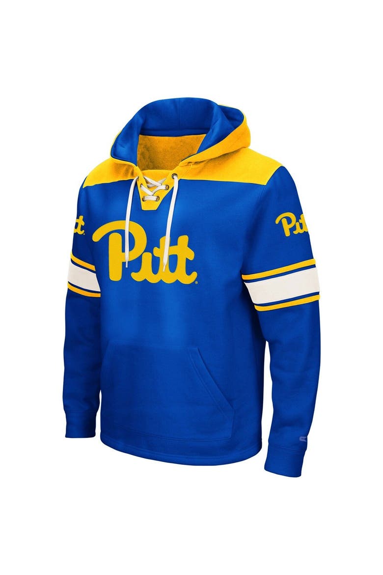 Men's Colosseum Royal Pitt Panthers 2.0 Lace-Up Pullover Hoodie, Alternate, color, Royal