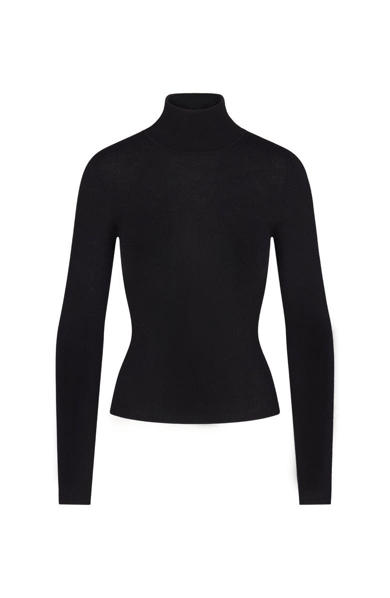 NAKED CASHMERE Rumer Fitted Cashmere Turtleneck, Alternate, color, Black