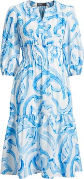 Julia Jordan Abstract Print Midi Dress
