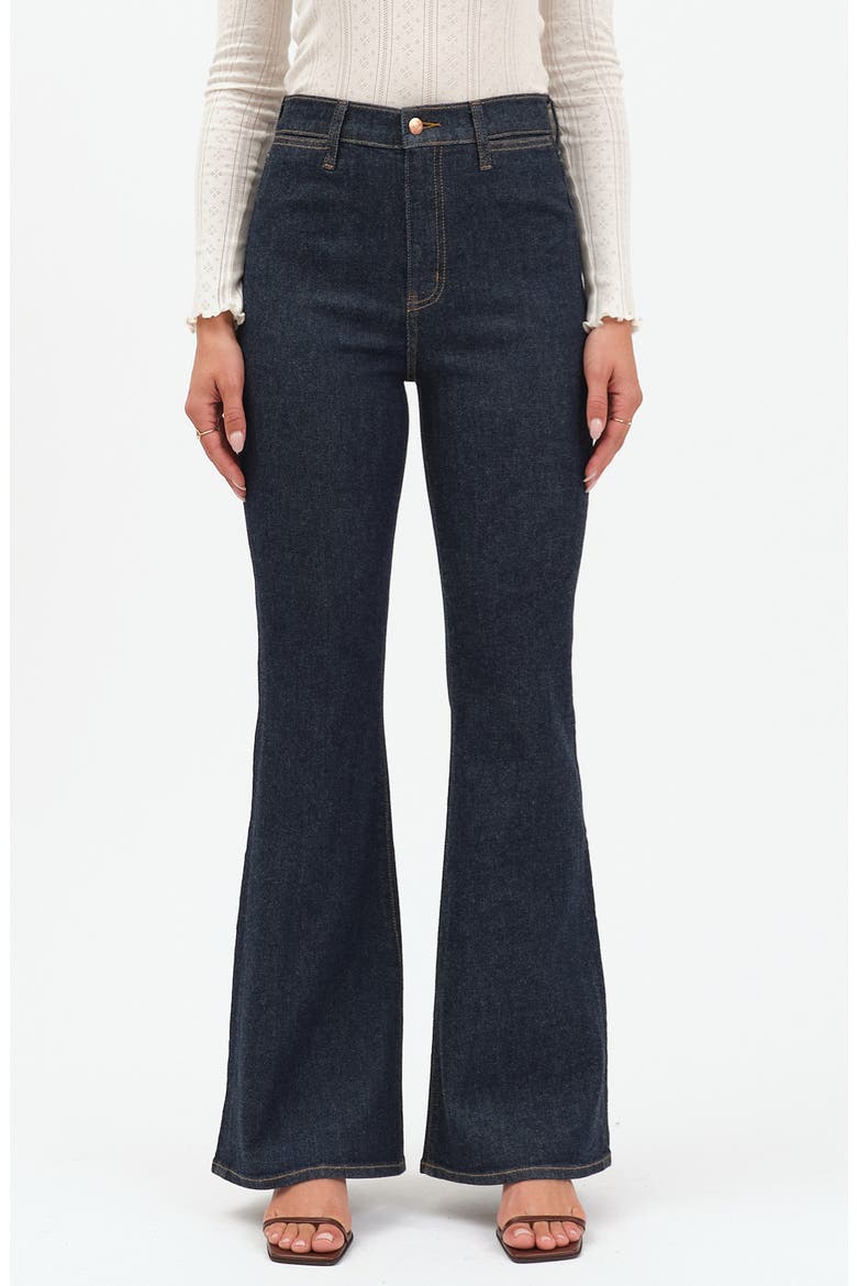 Sunset High Waist Flare Jeans, Main, color, RINSE