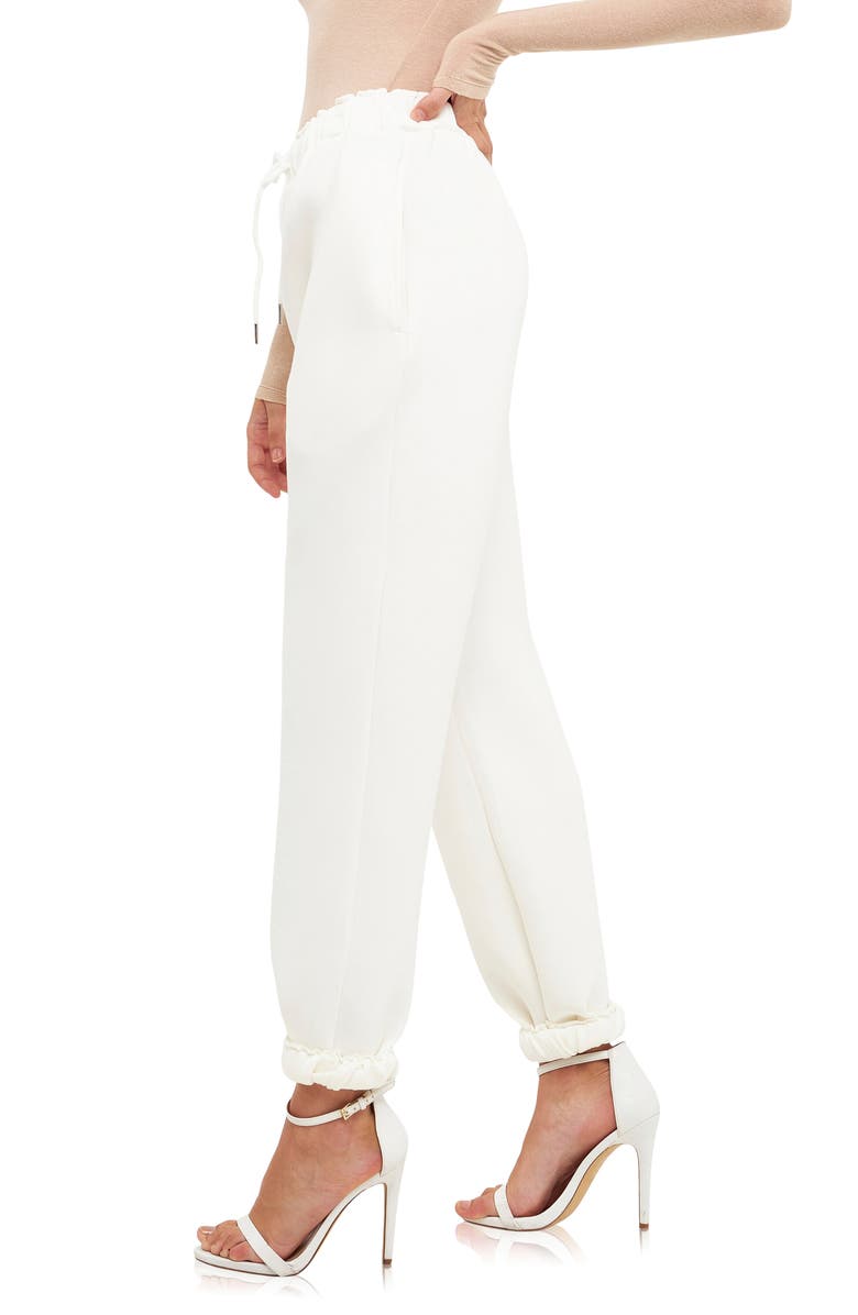 Grey Lab Drawstring Joggers, Alternate, color, White