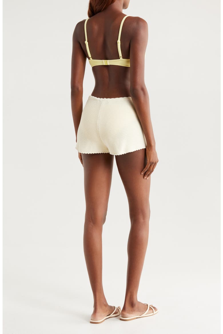The Celeste Cotton Knit Cover-Up Shorts, Alternate, color, ECRU