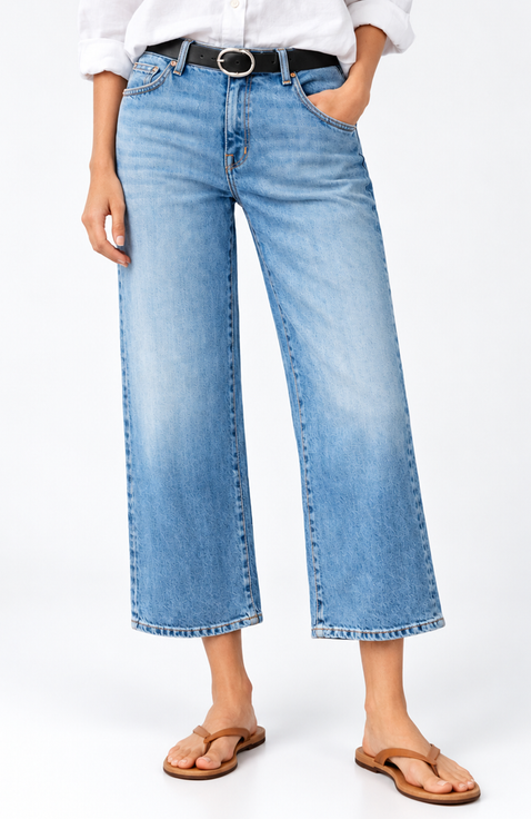 Cruz Crop High Relaxed Wide Pants