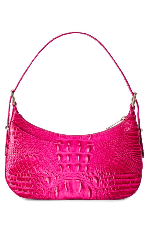Brahmin Kyrie Croc Embossed Leather Shoulder Bag In Affection