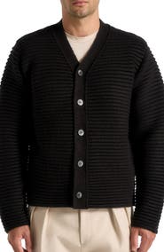 Manière De Voir Anton Ribbed Knit Cardigan