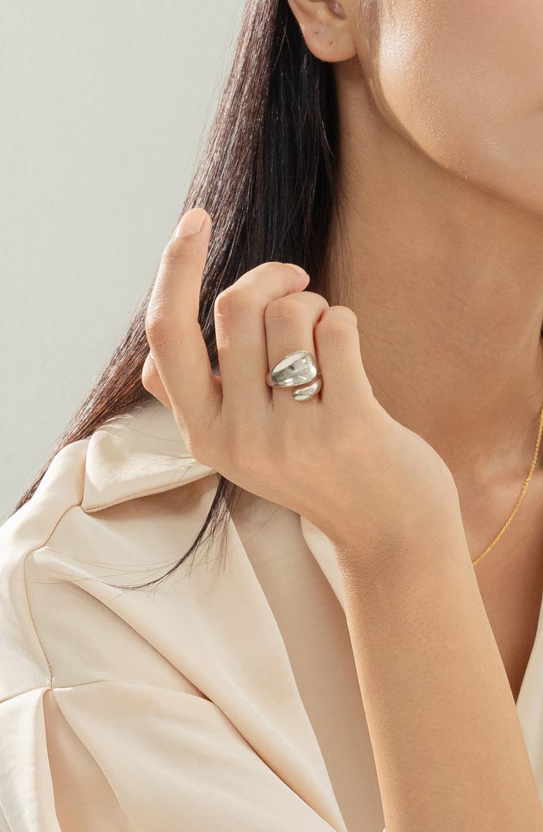 Bearfruit Jewelry 14k Gold Plated Shirley Ring Statement Chic Trendy Statement, Alternate, color, Silver