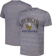 LEAGUE COLLEGIATE WEAR Men's League Collegiate Wear Heather Gray Michigan Wolverines Tall Arch 2.0 Victory Falls Tri-Blend T-Shirt