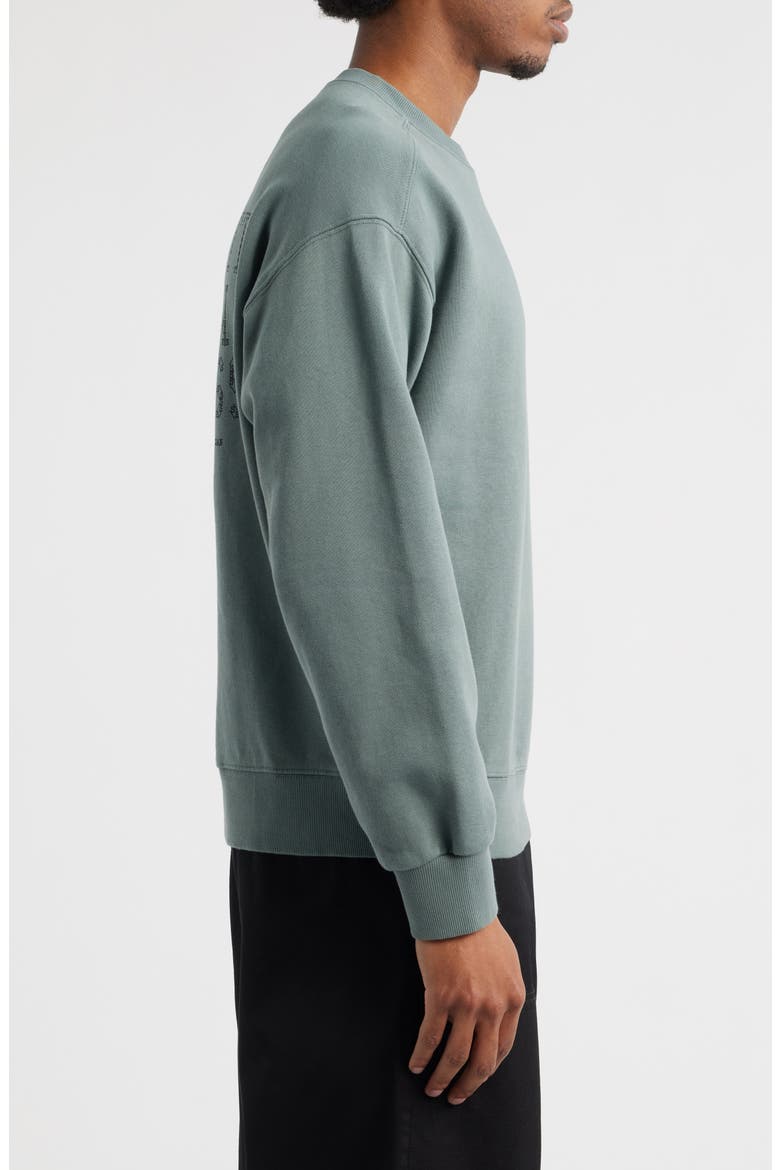 Punched Graphic Sweatshirt, Alternate, color, VELVET GREEN