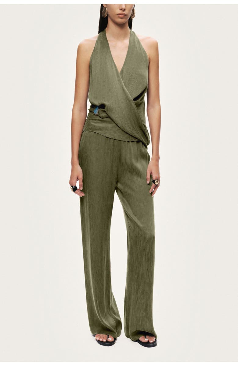 Nocturne Relaxed Straight-Leg Pants, Alternate, color, Khaki