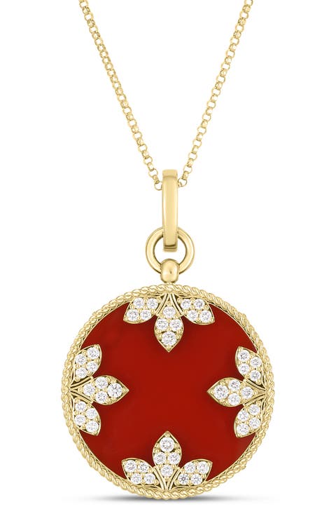 Venetian Diamond Medallion Necklace