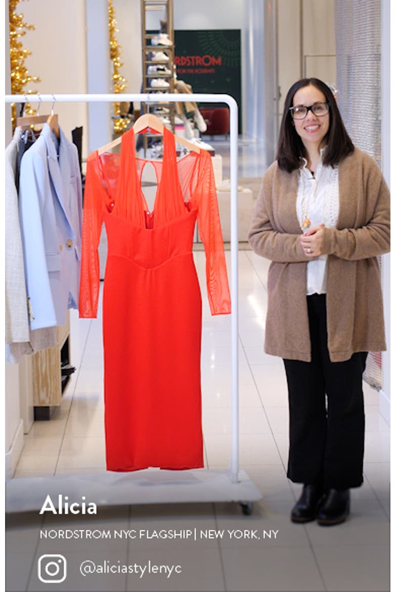 Yasmin Long Sleeve Body-Con Midi Cocktail Dress video