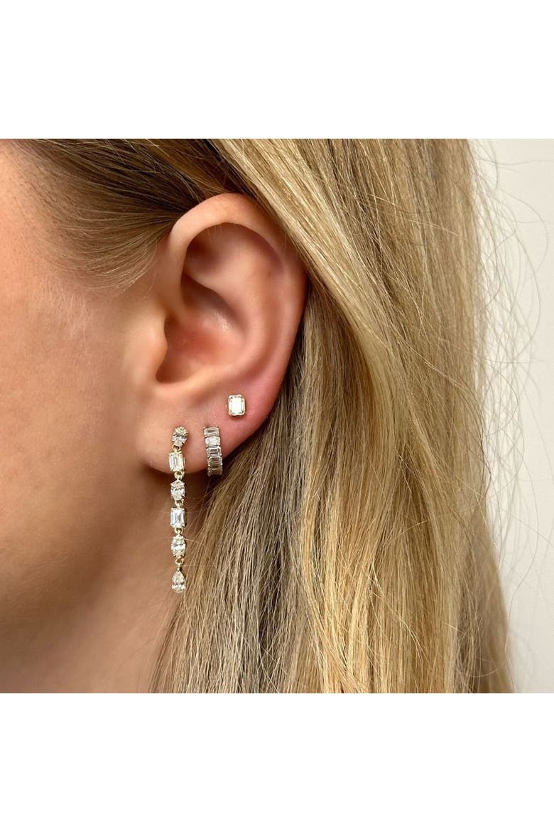 Multi-Shape Lab Diamond Drop in 14K Gold, Alternate, color, White Gold