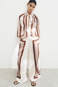 H&M Satin Drawstring Pants