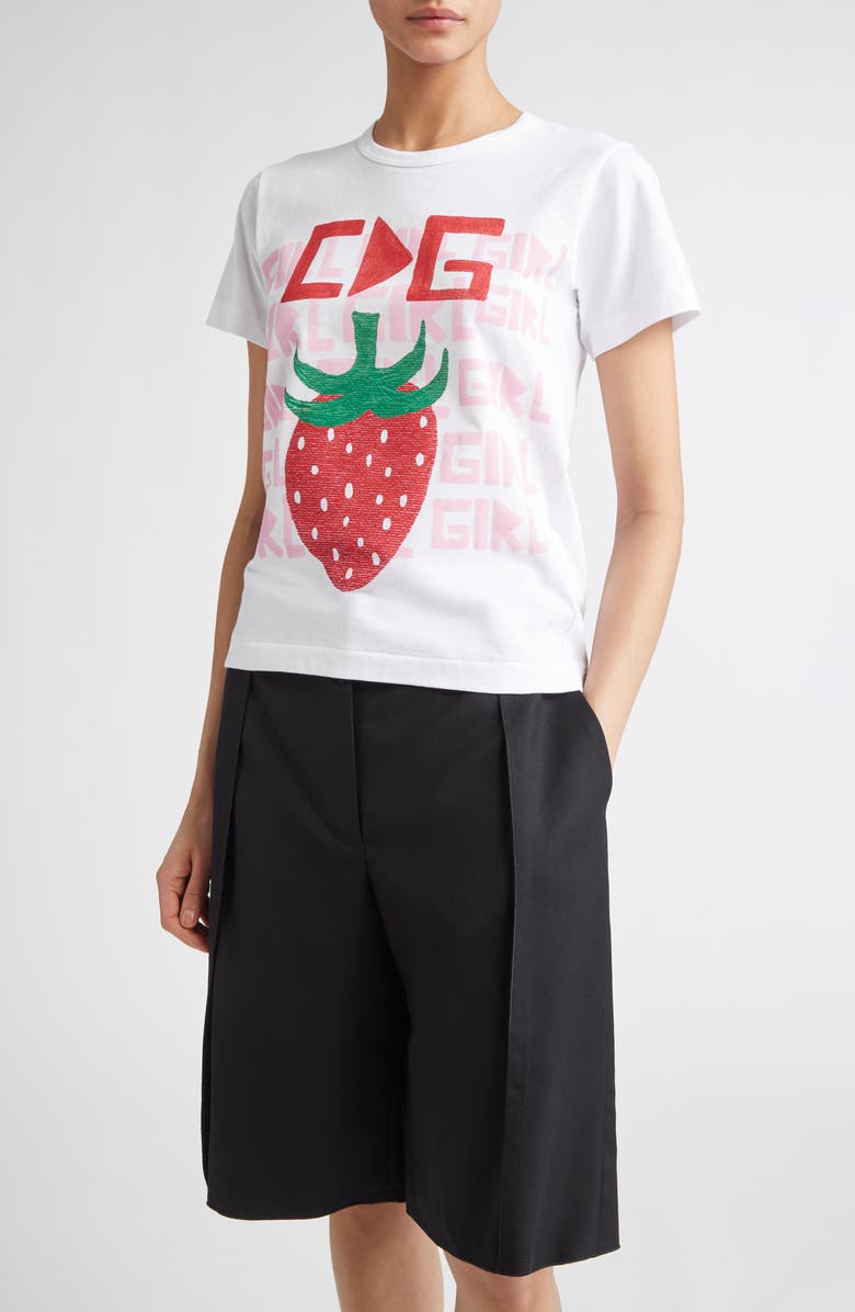 Comme des Garçons Girl x Brett Westfall Cotton Jersey Logo Graphic T-Shirt, Main, color, 