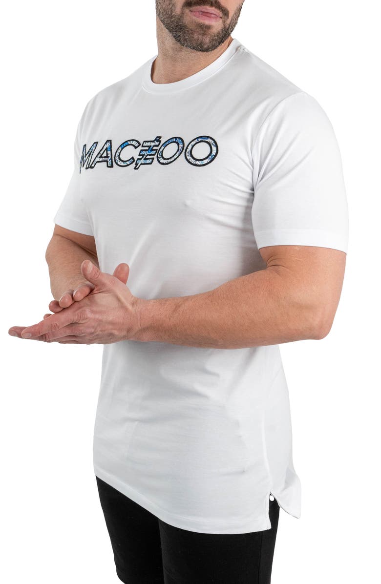 Maceoo Titan Logo Cotton Graphic T-Shirt, Alternate, color, White