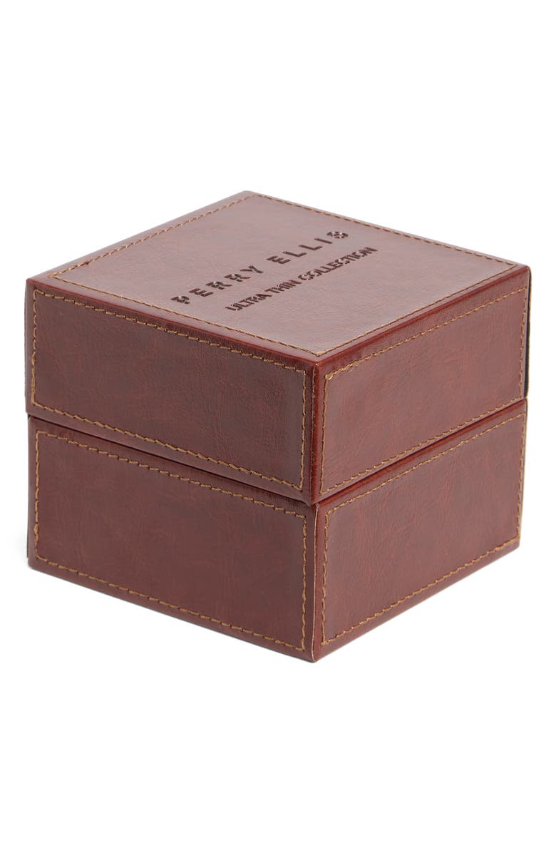 Perry Ellis Slim Diamond Bracelet Watch, 41mm, Alternate, color, Gold