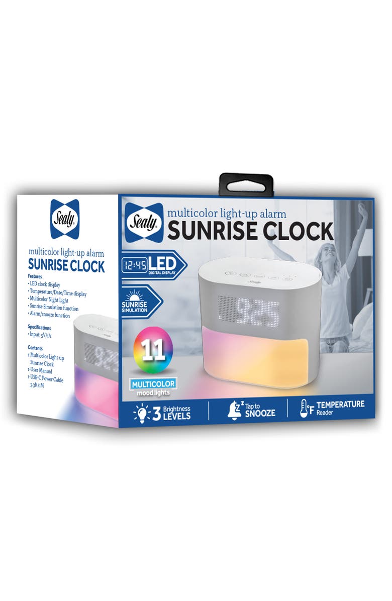 BYTECH Multicolor Light Up Alarm Sunrise Clock, Alternate, color, 