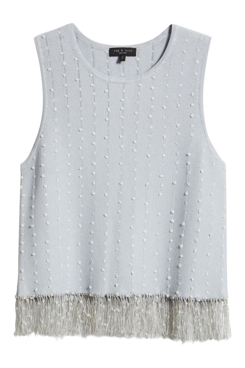 James Fringe Hem Sweater Tank, Alternate, color, LIGHT BLUE