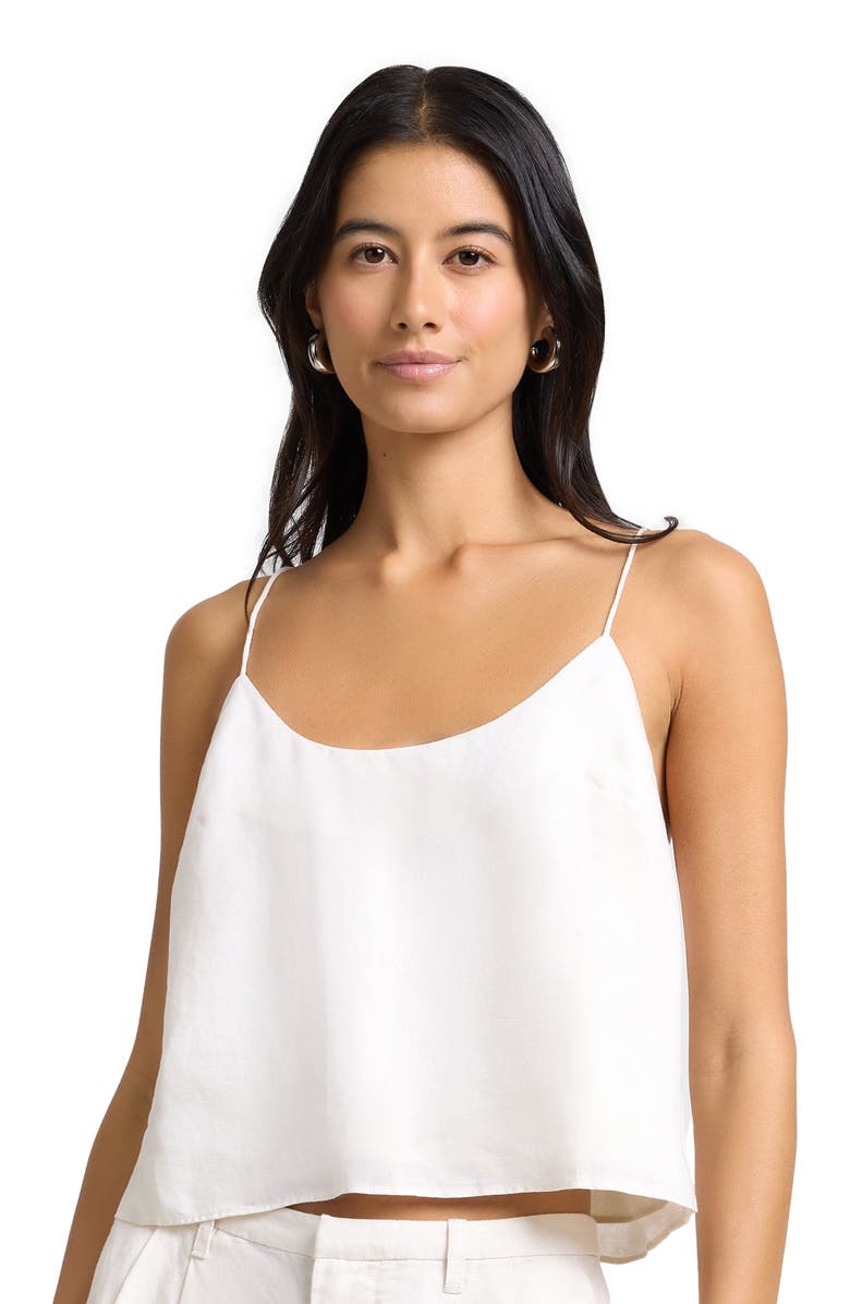 Onia Air Linen Cami Top, Alternate, color, Natural