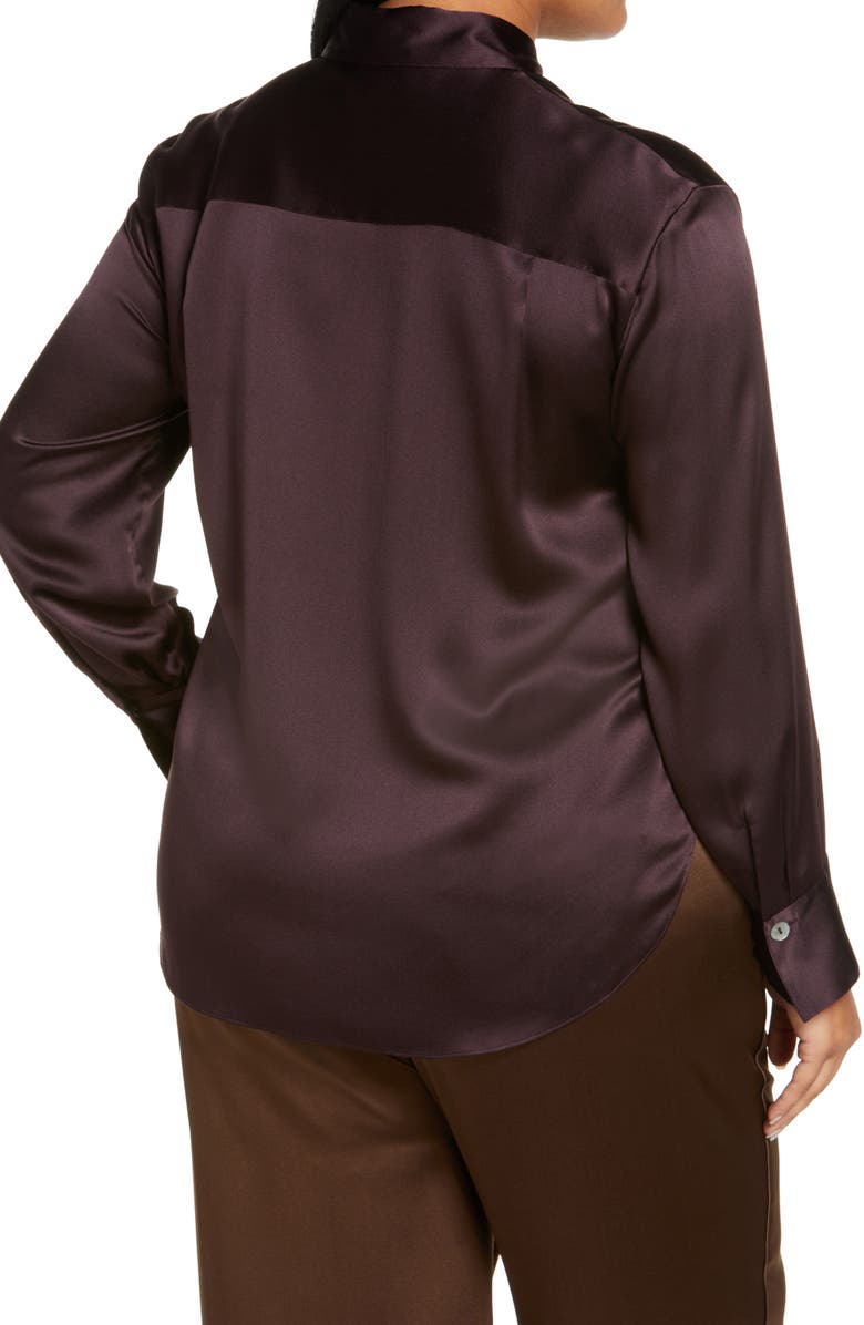 Vince Relaxed Button-Up Silk Blouse, Alternate, color,