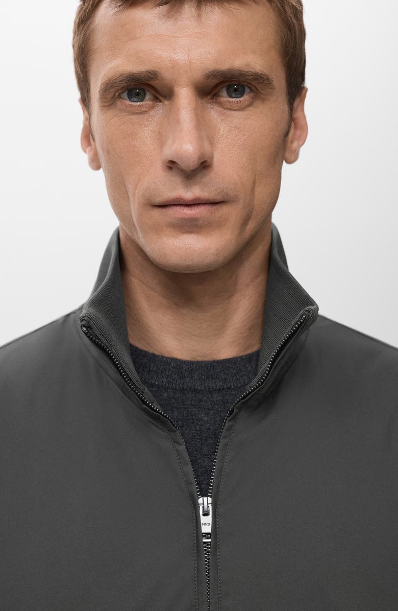 MANGO Quilted Ribbed Collar Vest, Alternate, color, 