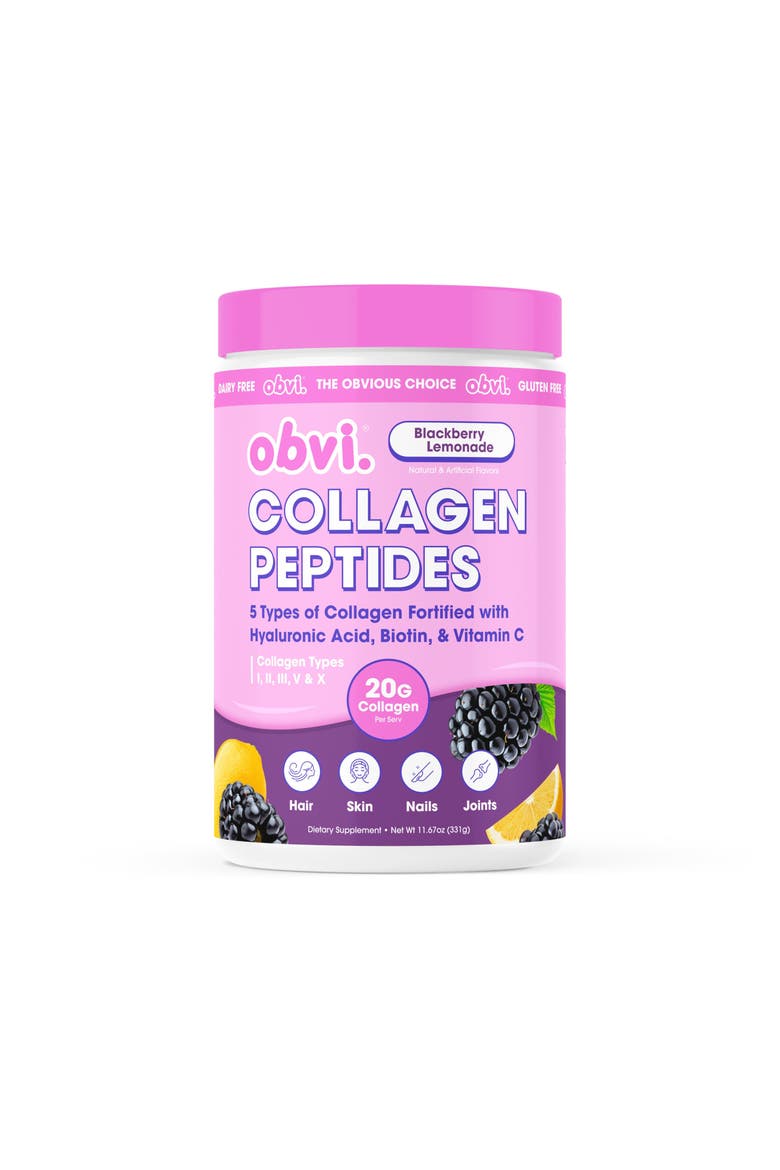 Multi-Collagen Peptide Blend - Nail, Skin & Hair Support Blackberry Lemonade, Main, color, None