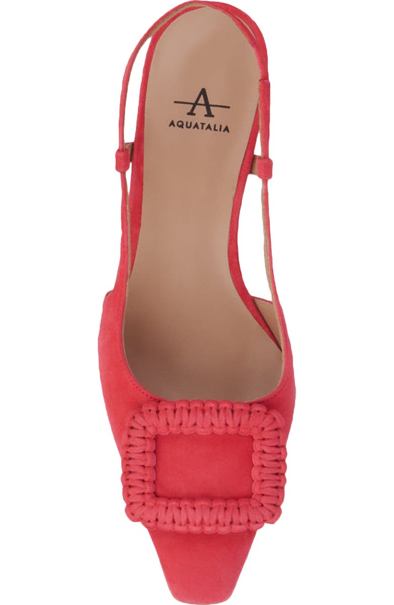Aquatalia Arabella Kitten Heel Weatherproof Slingback Pump, Alternate, color, Raspberry