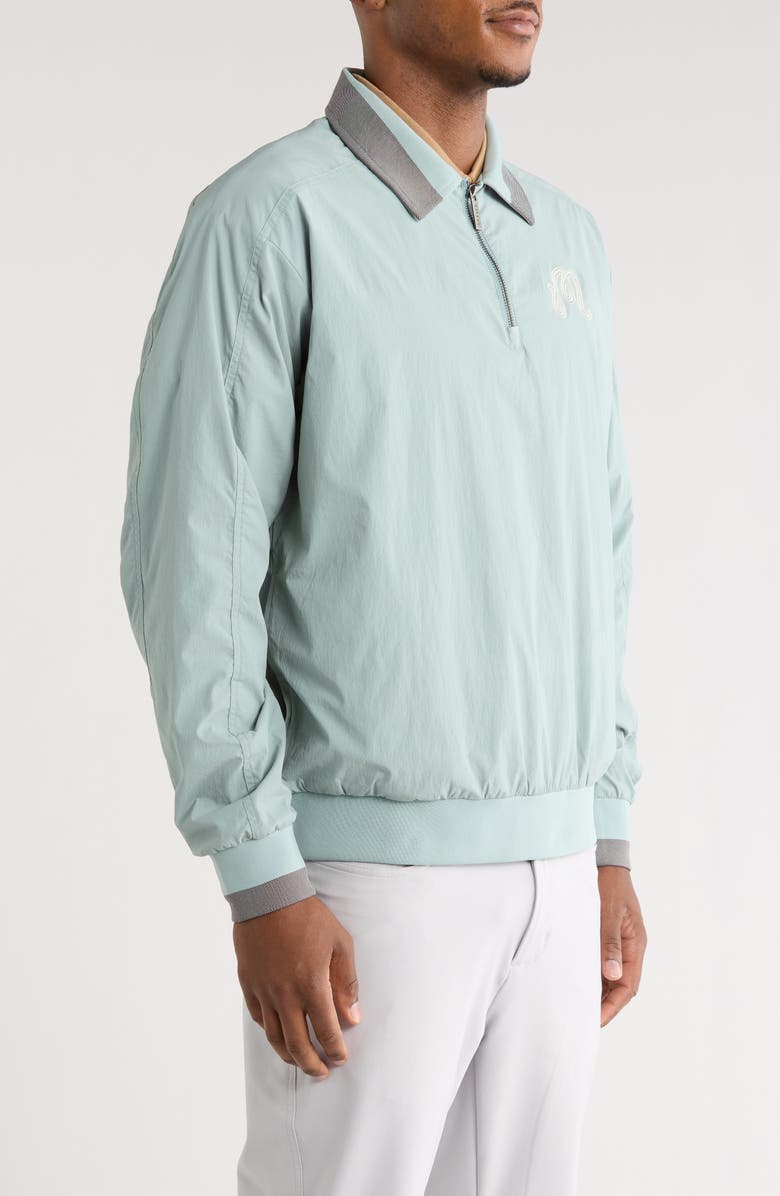 Malbon Golf Dove Quarter Zip Pullover, Alternate, color, Light Blue