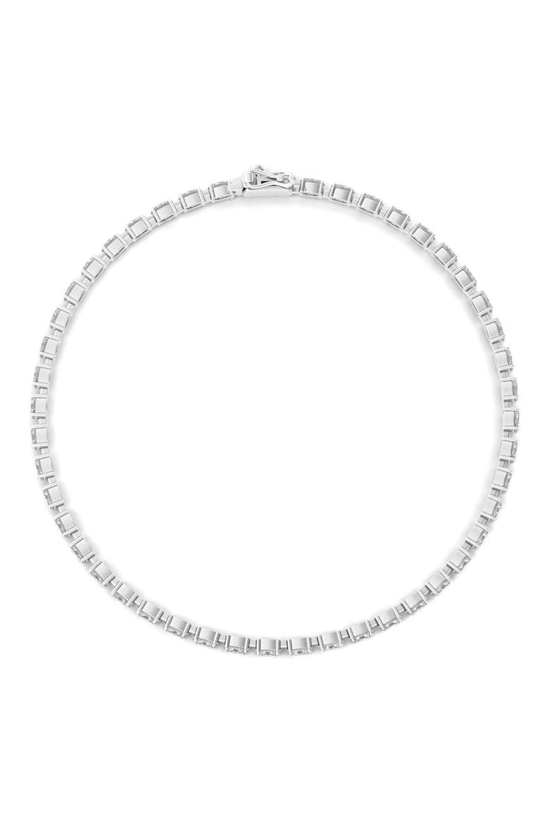 Oval Cut Lab Created Diamond Tennis Bracelet, Alternate, color, 6.20 CTW WHITE GOLD