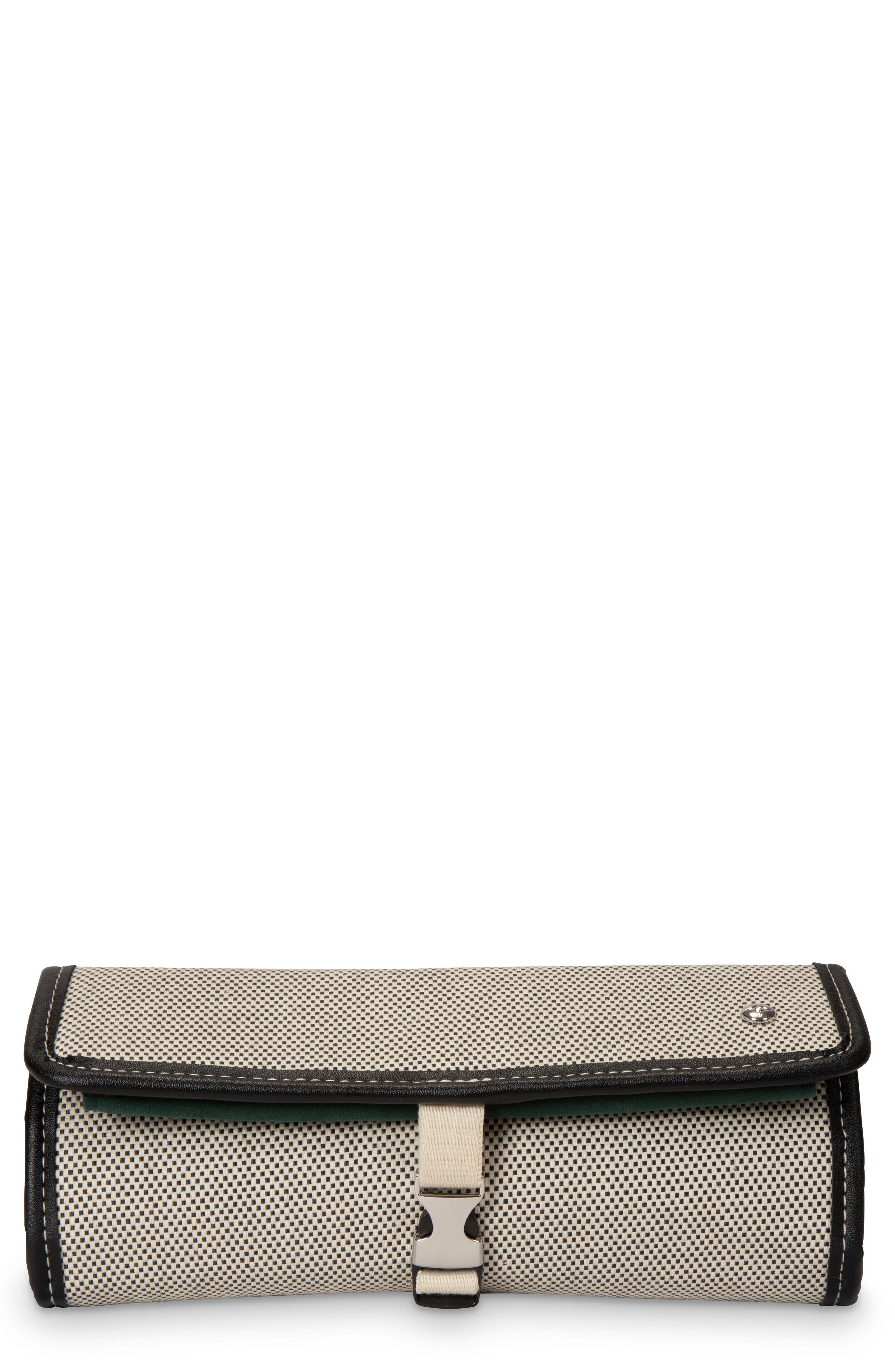 Stephanie Johnson Tropea Ivory Ashley Jewelry Roll In Black