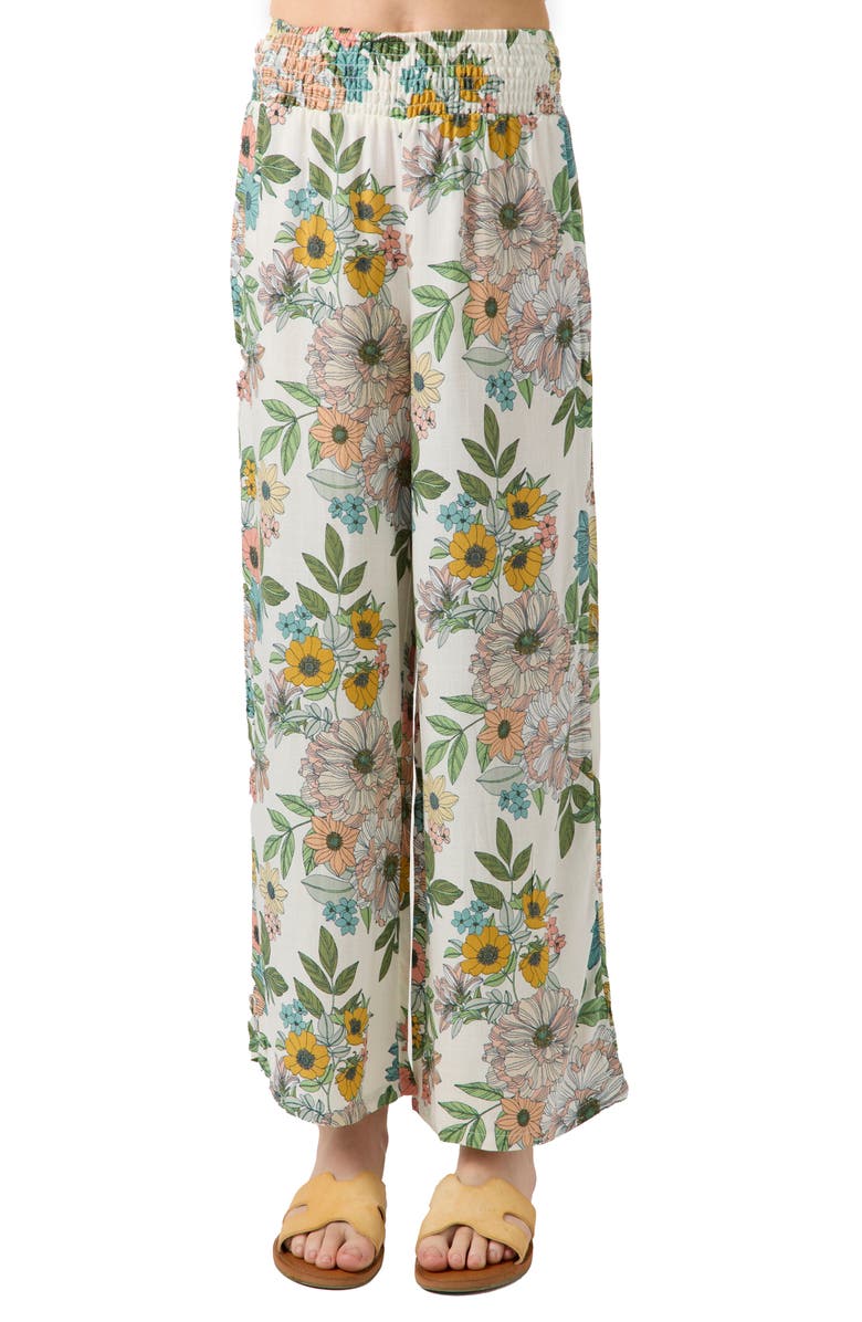 O
Neill Kids
 Torrie Floral Smocked Waist Pants, Main, color, 