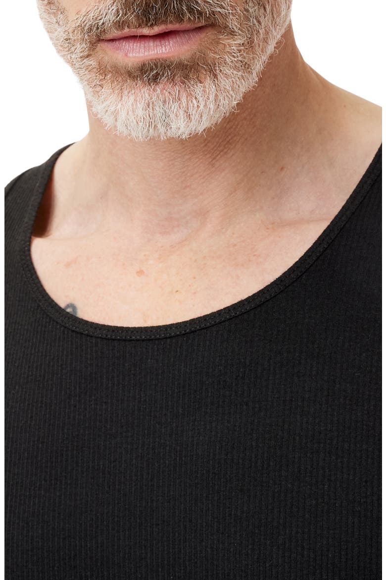 Olin Rib Cotton & Lyocell Blend Tank, Alternate, color, BLACK