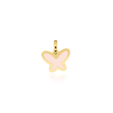 Pink Pearl Butterfly Charm