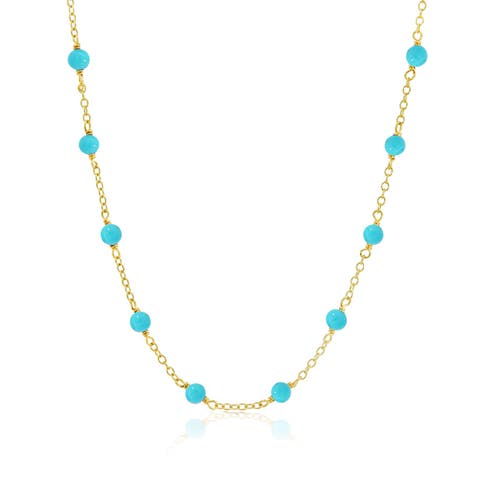Turquoise Bead Chain Necklace