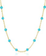 The Lovery Fine Jewelry Turquoise Bead Chain Necklace