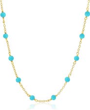 The Lovery Fine Jewelry Turquoise Bead Chain Necklace
